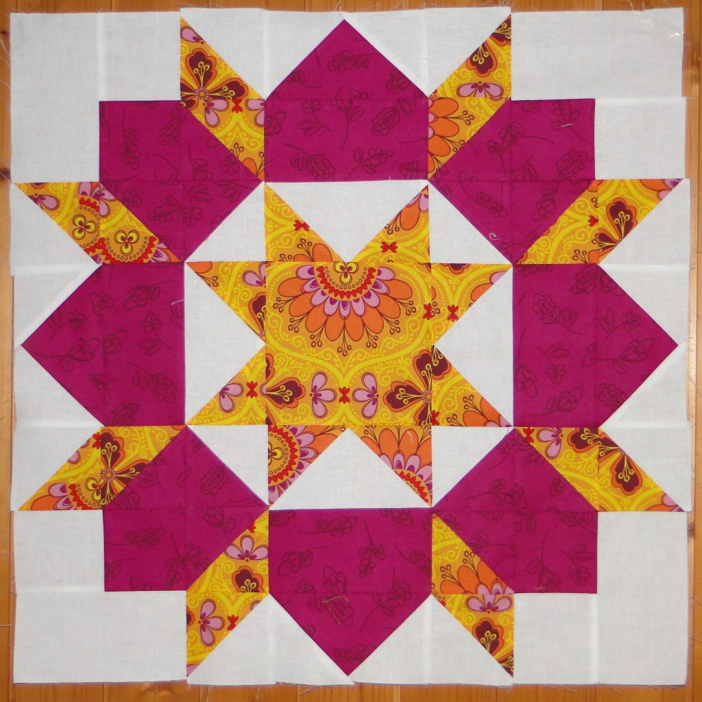 First quilt block - it's only 24" square