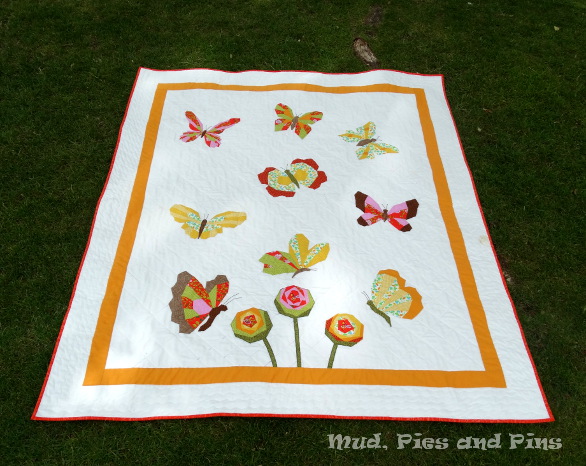 Fluttering, an EPP Butterfly Quilt | Mud, Pies and Pins