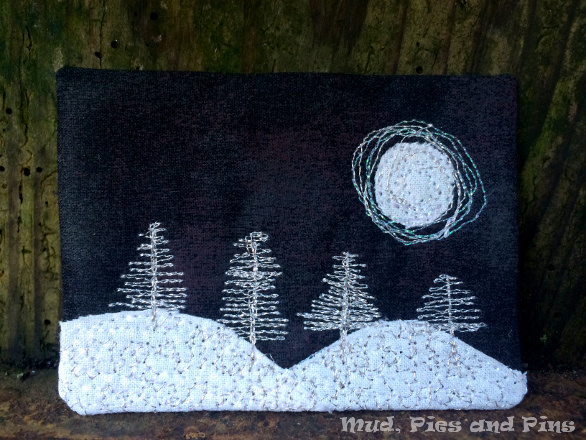 "By Moonlight" Fabric ATC | Mud Pies and Pins