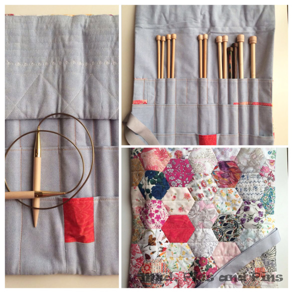 Knitting case collage