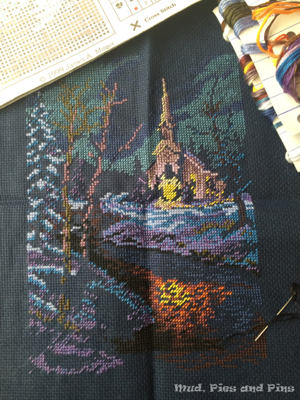 Cross stitch WiP Wednesday | Mud, Pies and Pins