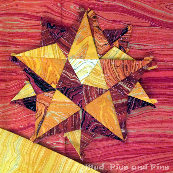 "Mosiac Marquetry" EPP Sandscapes Challenge Quilted Wallhanging | Mud, Pies and Pins