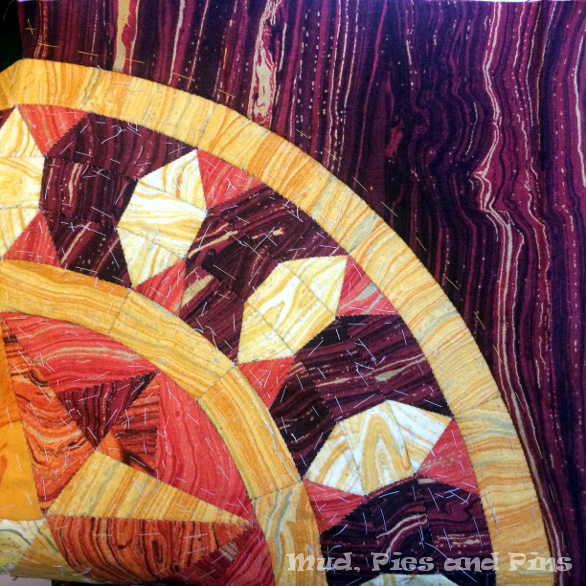 "Mosiac Marquetry" EPP Sandscapes Challenge Quilted Wallhanging | Mud, Pies and Pins