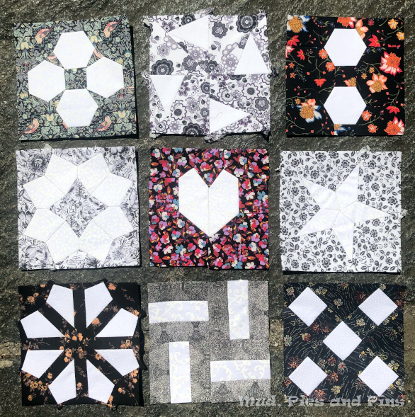 The Countdown Quilt black blocks | Mud, Pies and Pins